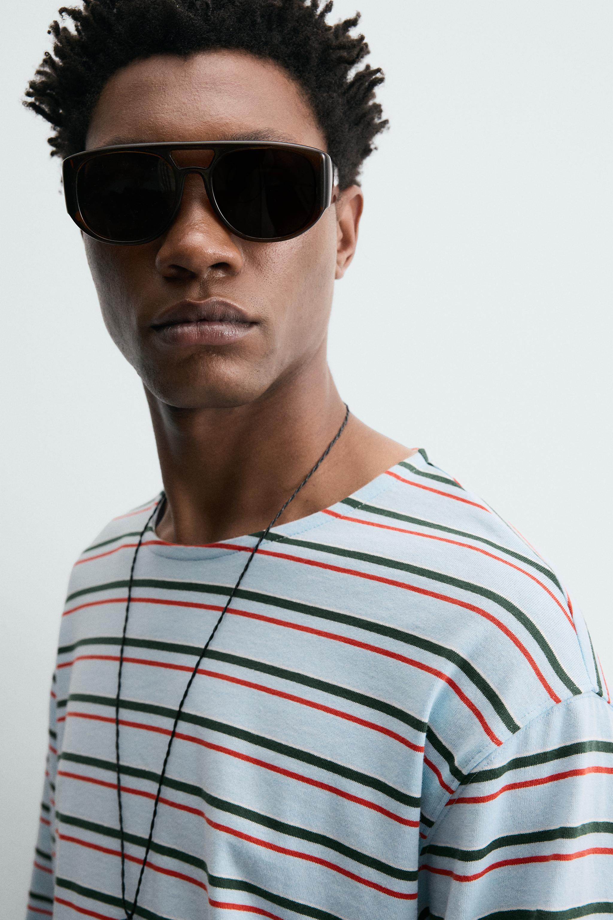STRIPED JACQUARD T-SHIRT