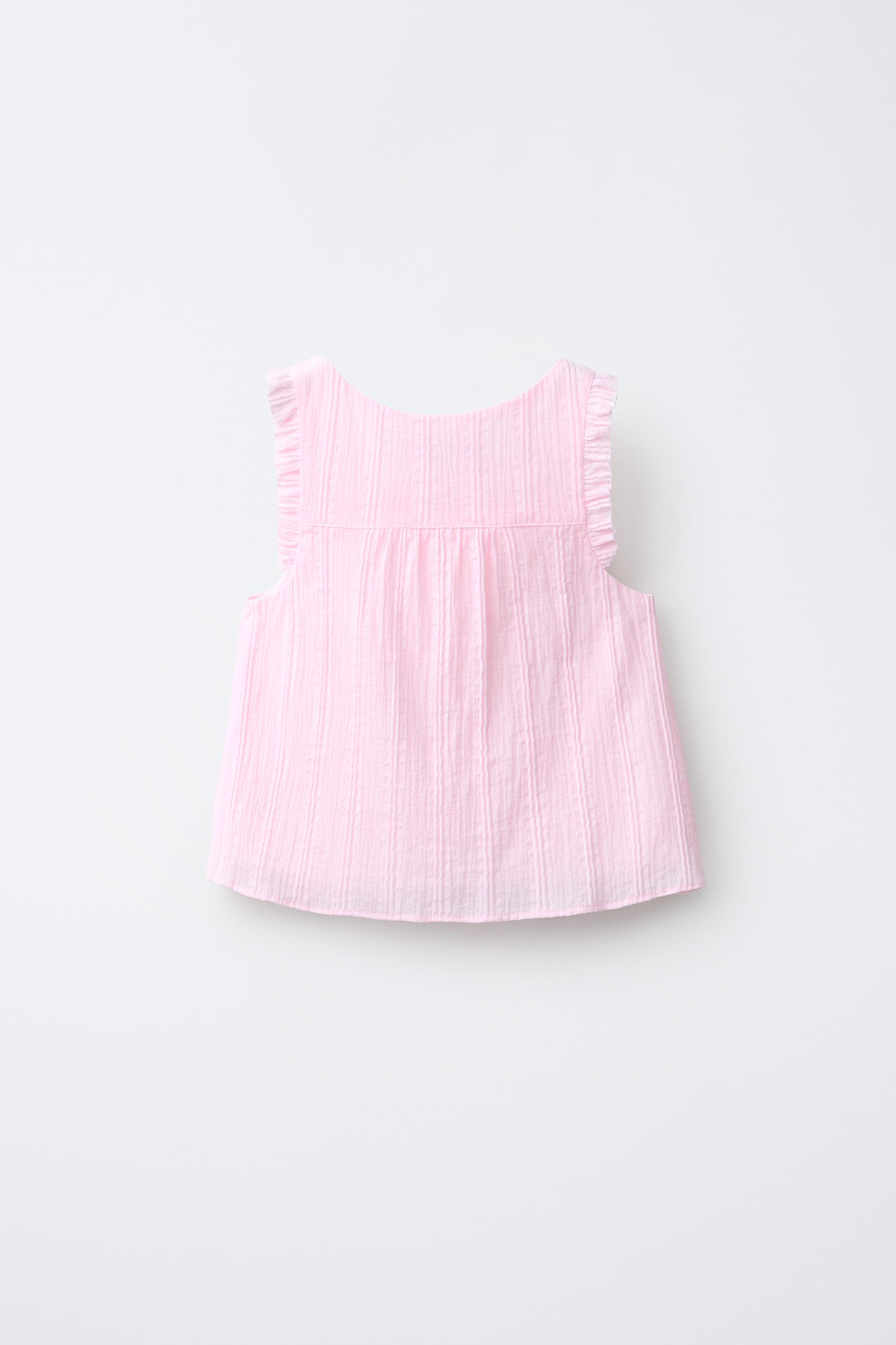 テクスチャー素材トップス - ピンク | ZARA Japan / 日本
