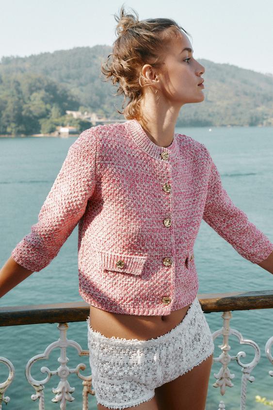 FRENCH SLEEVE CARDIGAN