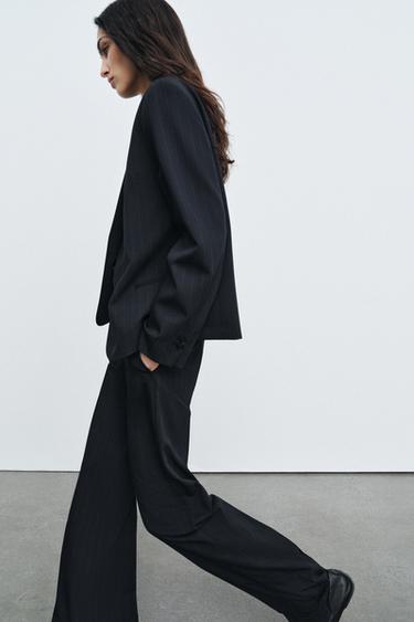 PANTALON TAILLE HAUTE À RAYURES ZW COLLECTION - rayures de Zara - Image 3