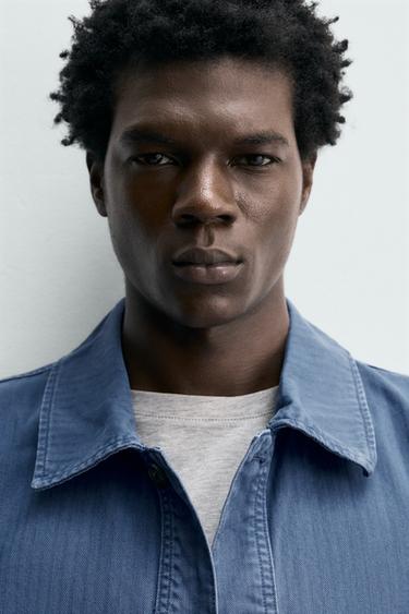 BLOUSON REGULAR FIT À POCHES - Bleu de Zara - Image 6