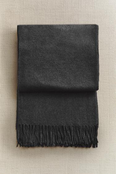 FRINGED THROW - Dark grey by Zara - Image 5