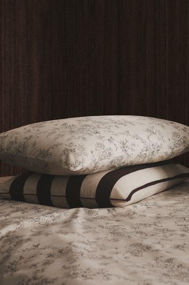 FLORAL PRINT PILLOWCASE - Beige by Zara - Image 5