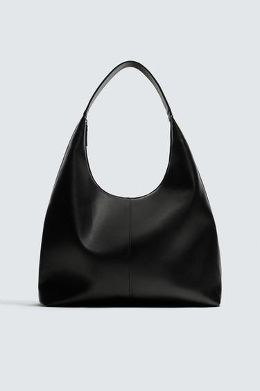 BOLSO SHOPPER LISO - Negro de Zara