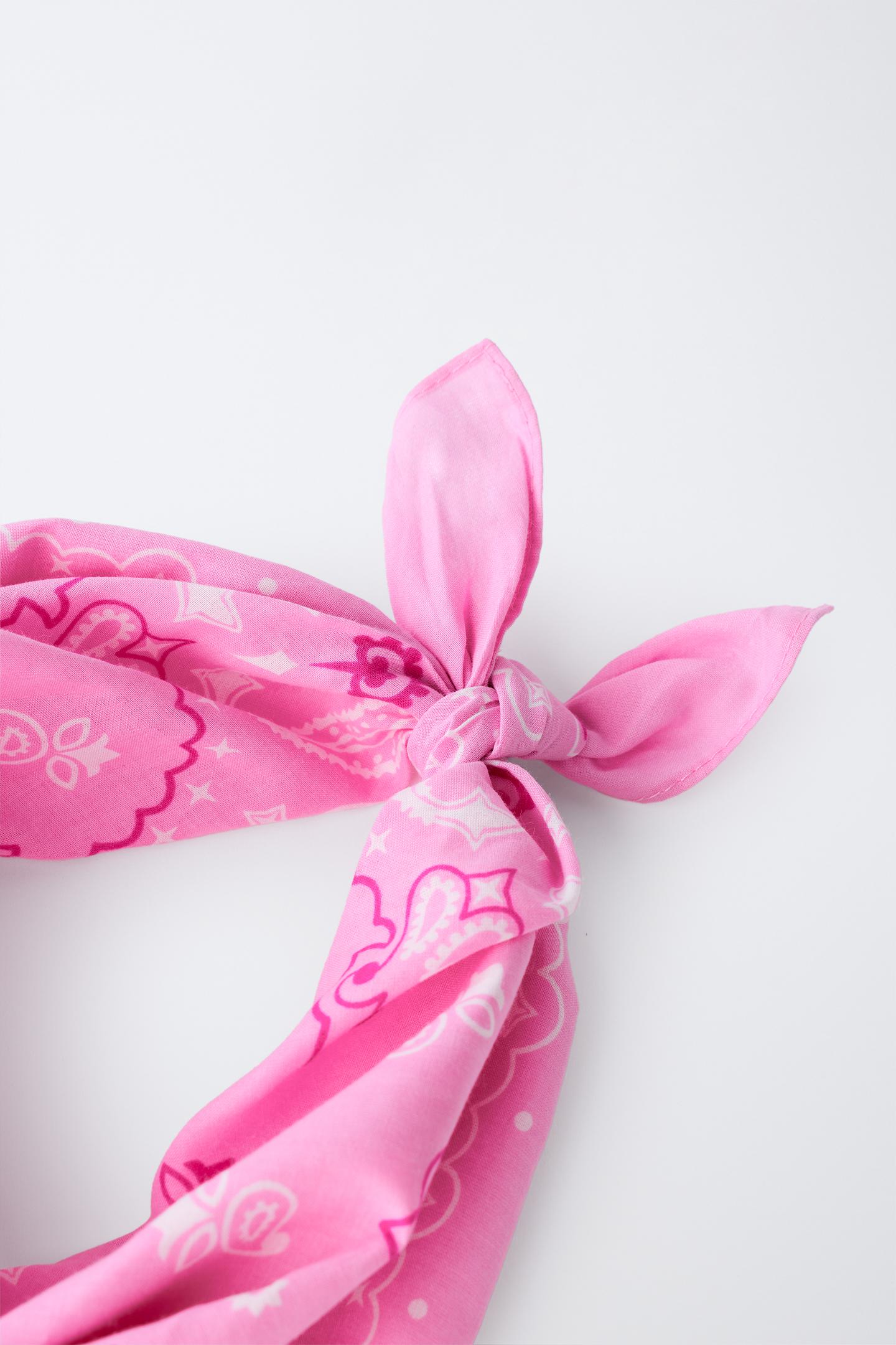 Детские аксессуары Zara Paisley Print Bandana, цвет: Розовый — фото 3