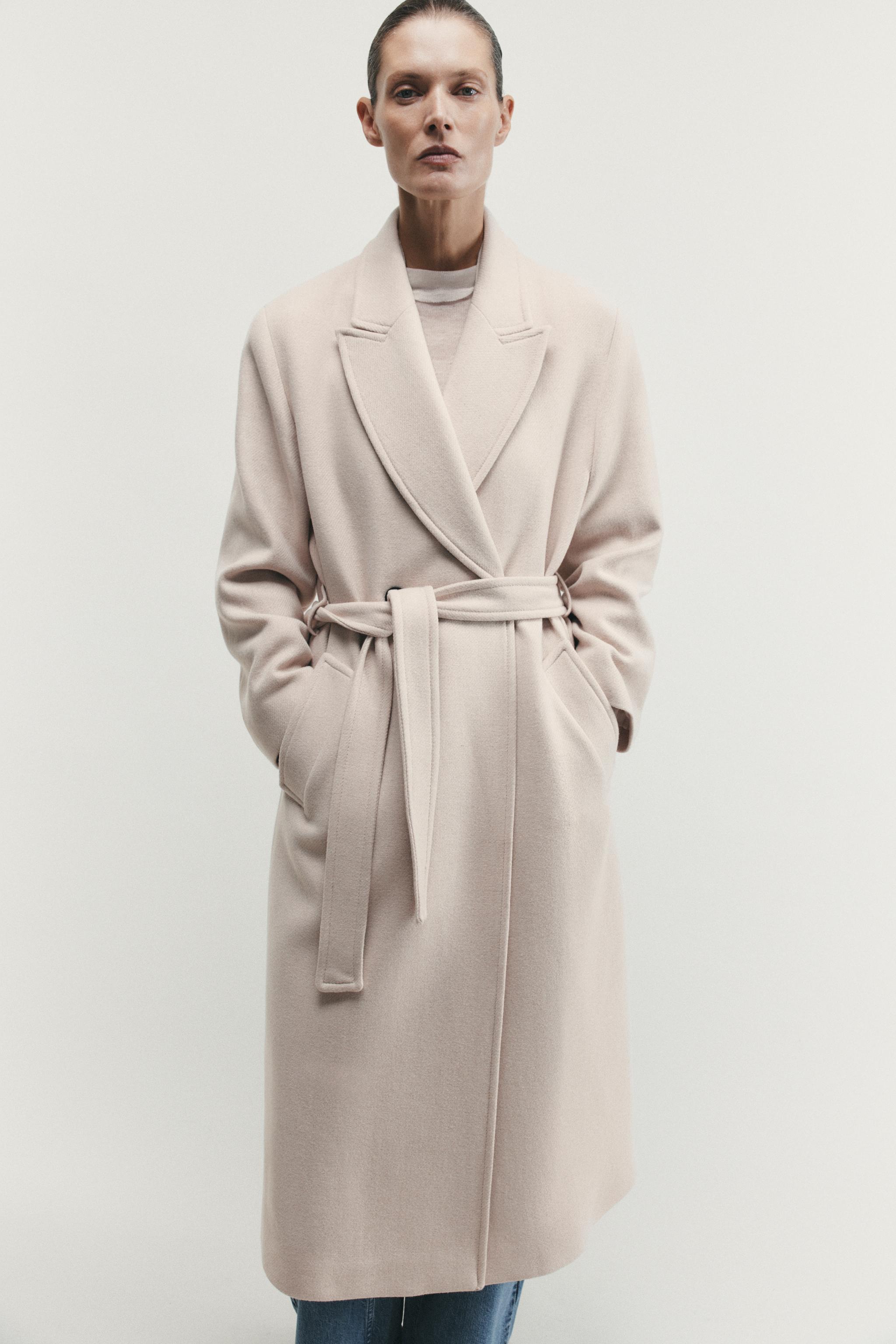 LONG BELTED WOOL COAT