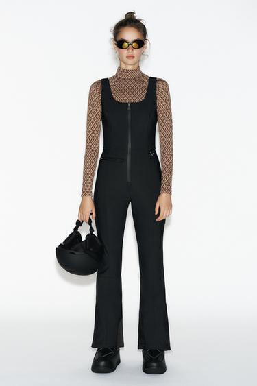 سالوبيت بحمالات مقاوم للماء والرياح بتقنية RECCO® من مجموعة التزلج - أسود الخاص بـ Zara