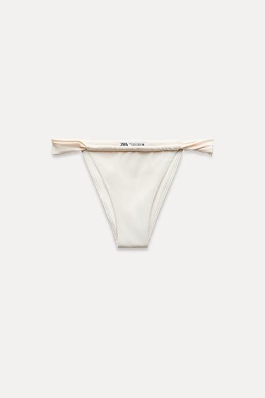 CURTAIN STRING BIKINI BOTTOMS - Ecru by Zara
