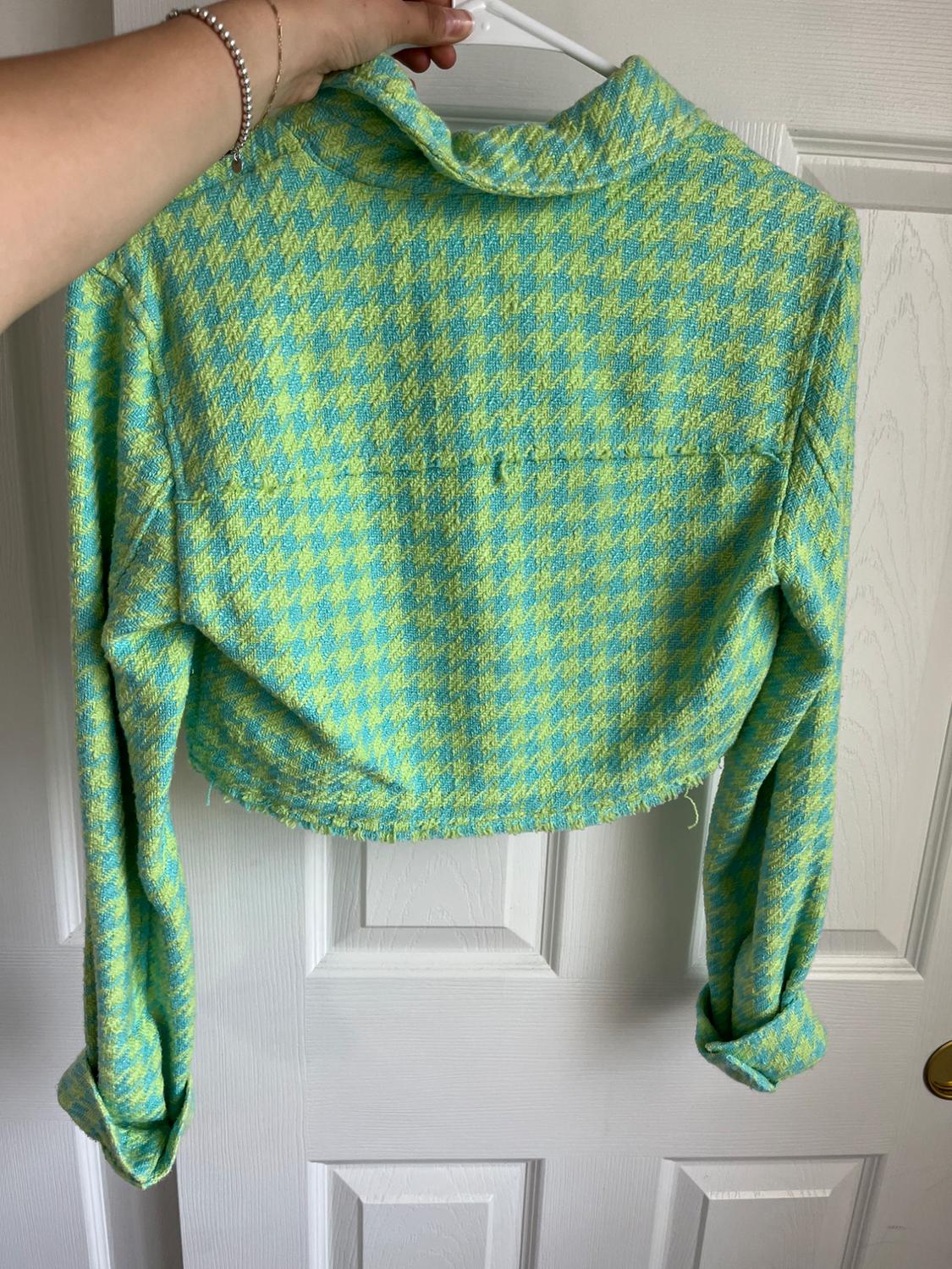 CROPPED GINGHAM JACKET - Image 2