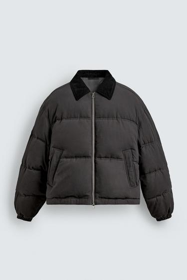 Zara 寬鬆版型絎縫夾克 - 灰色