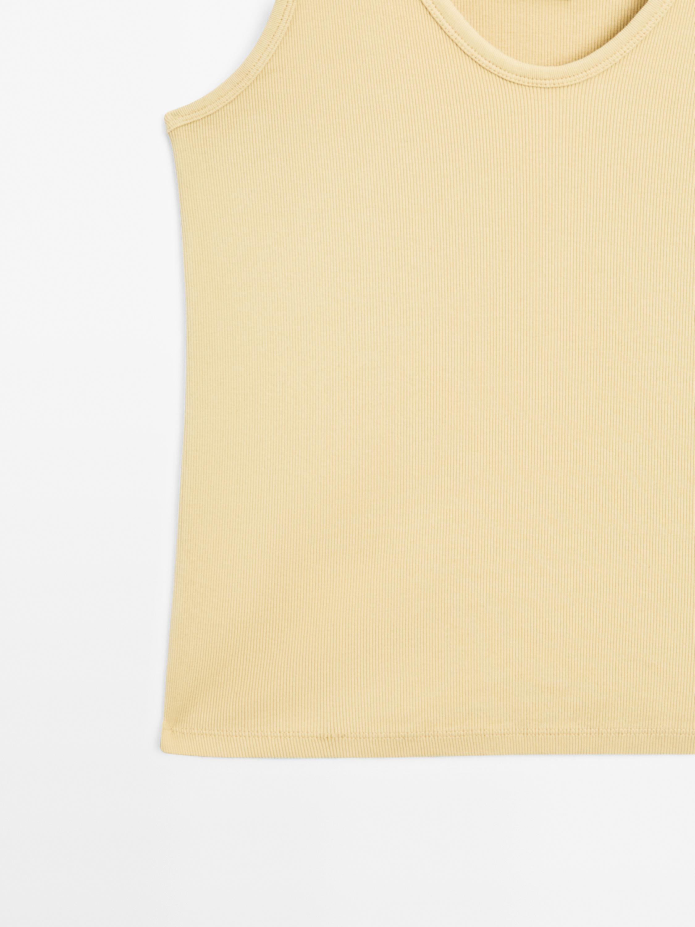 Cotton blend strappy top