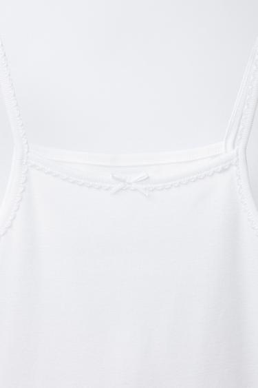 2-PACK OF STRAPPY T-SHIRTS - White by Zara - Image 3
