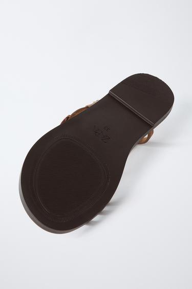 STRAPPY SANDALS WITH FRUIT DETAIL - Brown by Zara - Image 7