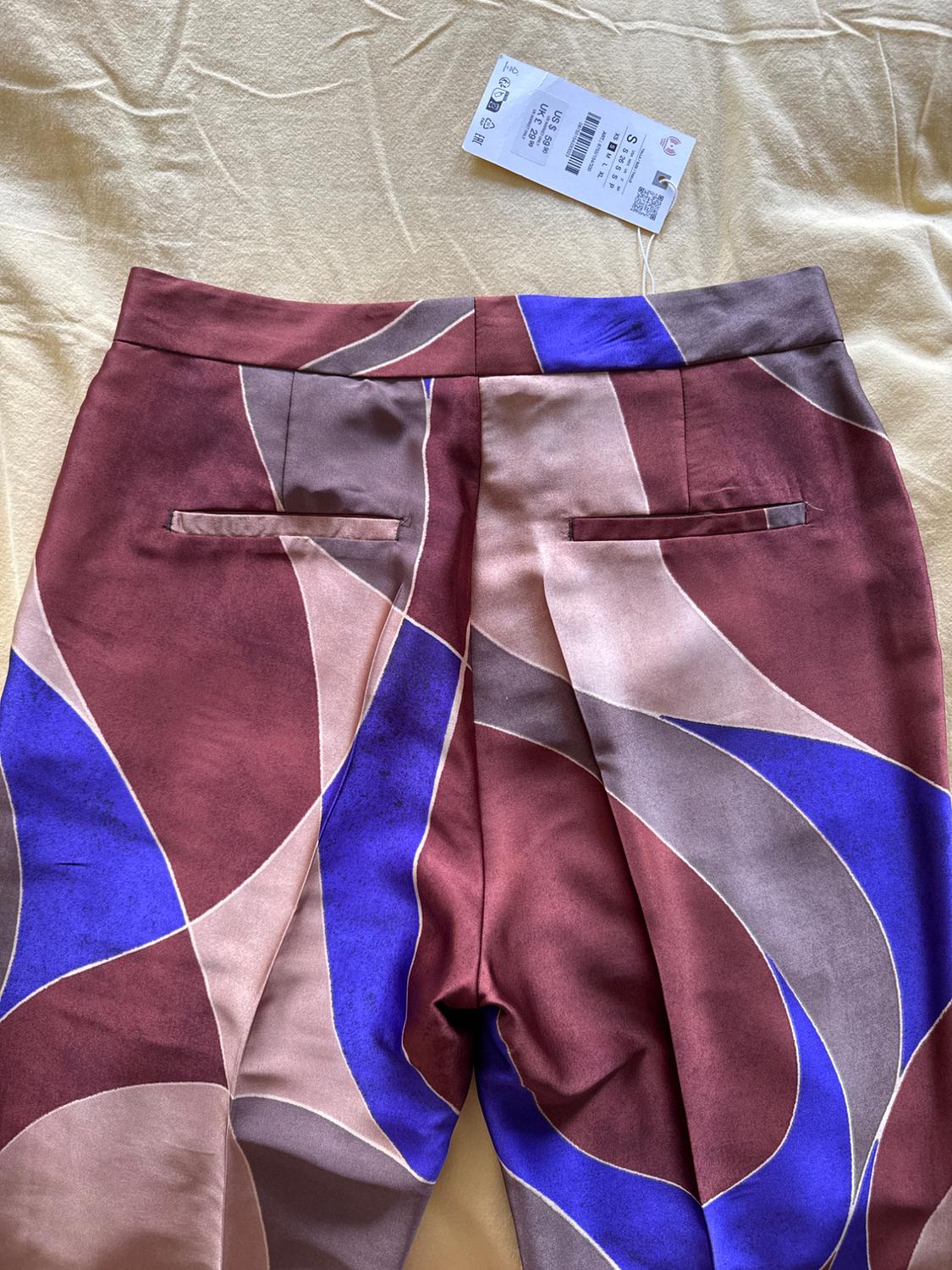 PRINTED SATIN PANTS - Image 5