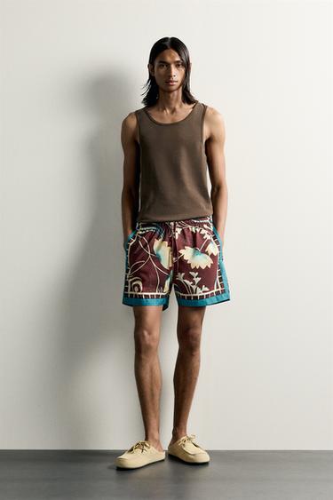 LIMITED EDITION PRINTED FLOWING SHORTS - Printed by Zara