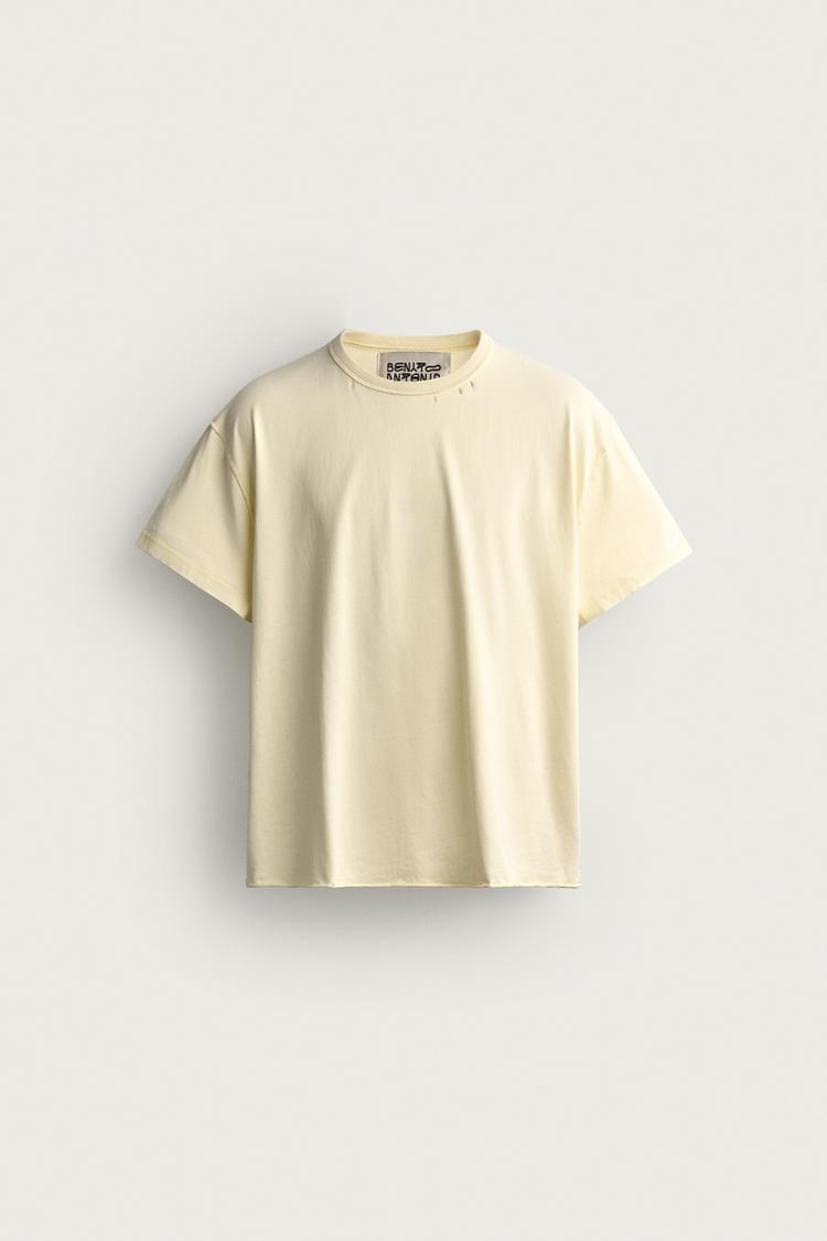 INSIDE-OUT WASHED-EFFECT T-SHIRT