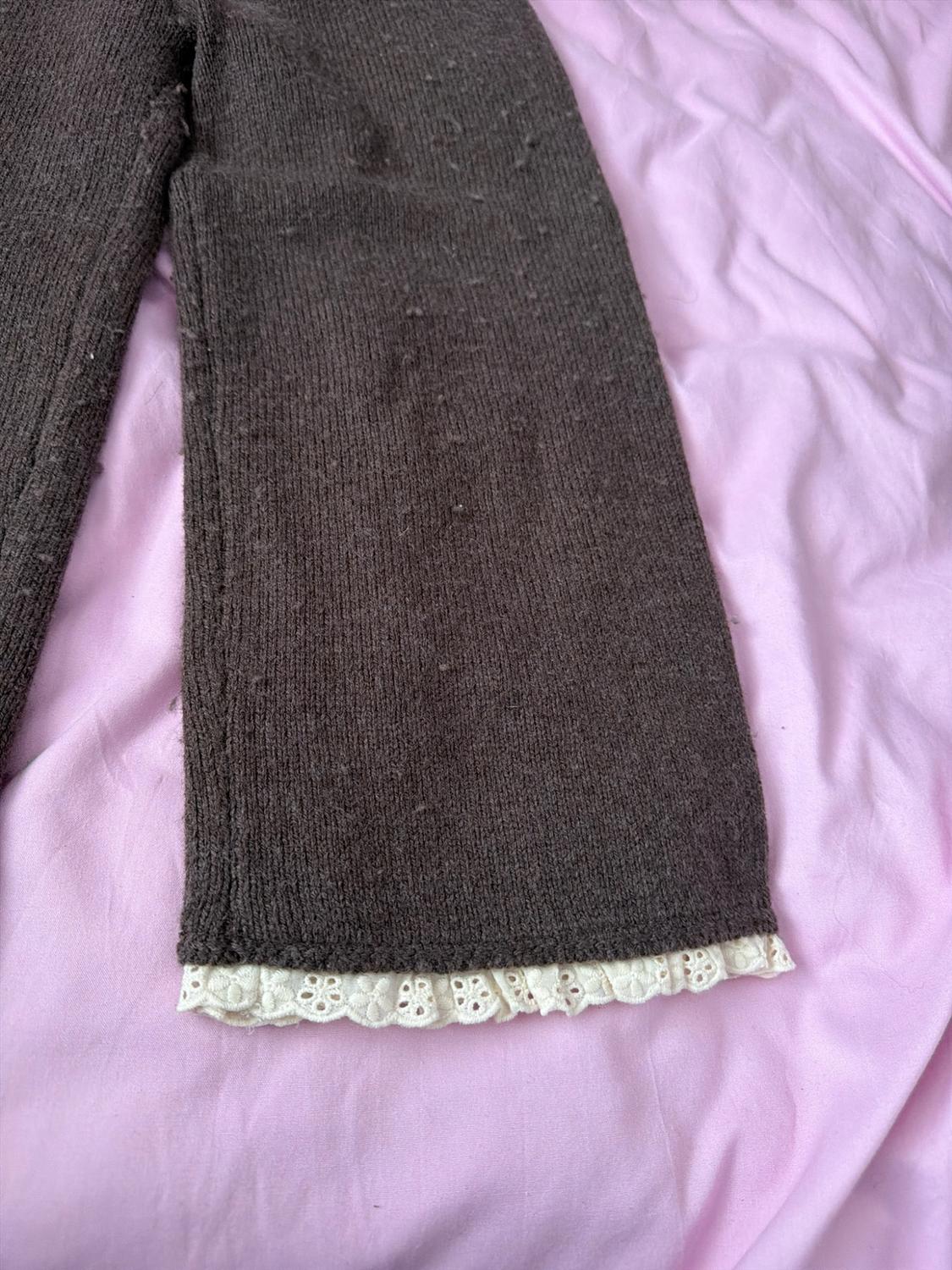 LACE TRIM KNIT CULOTTES - Image 2