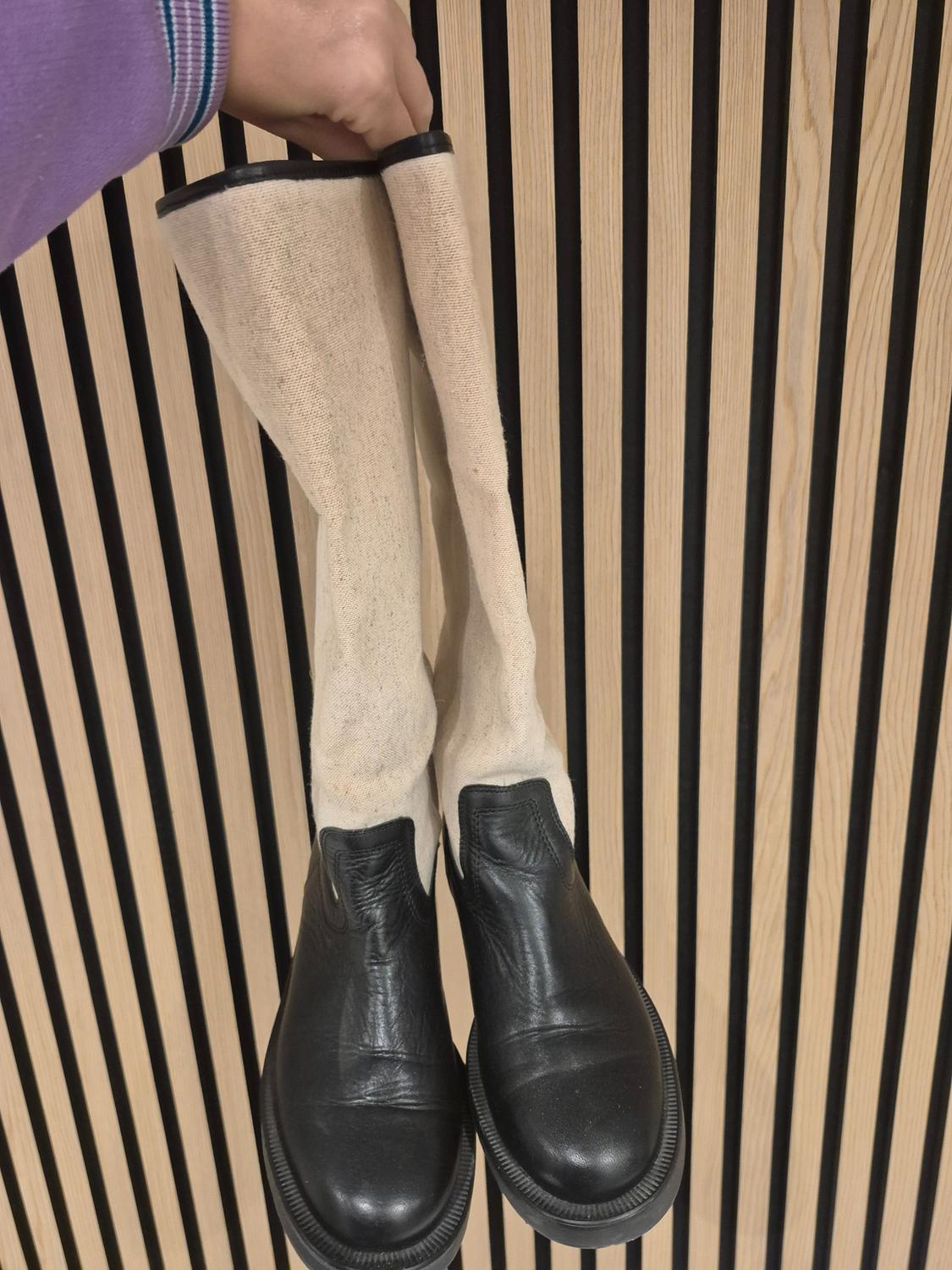 COMBINED LEATHER BOOTS - Image 4