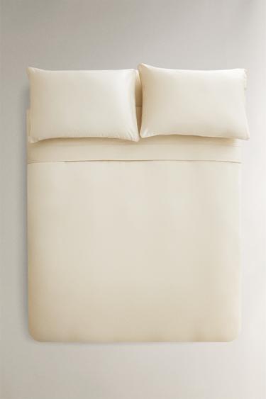 SATEEN DUVET COVER (500 THREAD COUNT) - Ecru by Zara