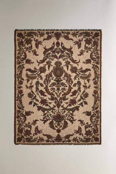 JACQUARD THROW - Light beige by Zara