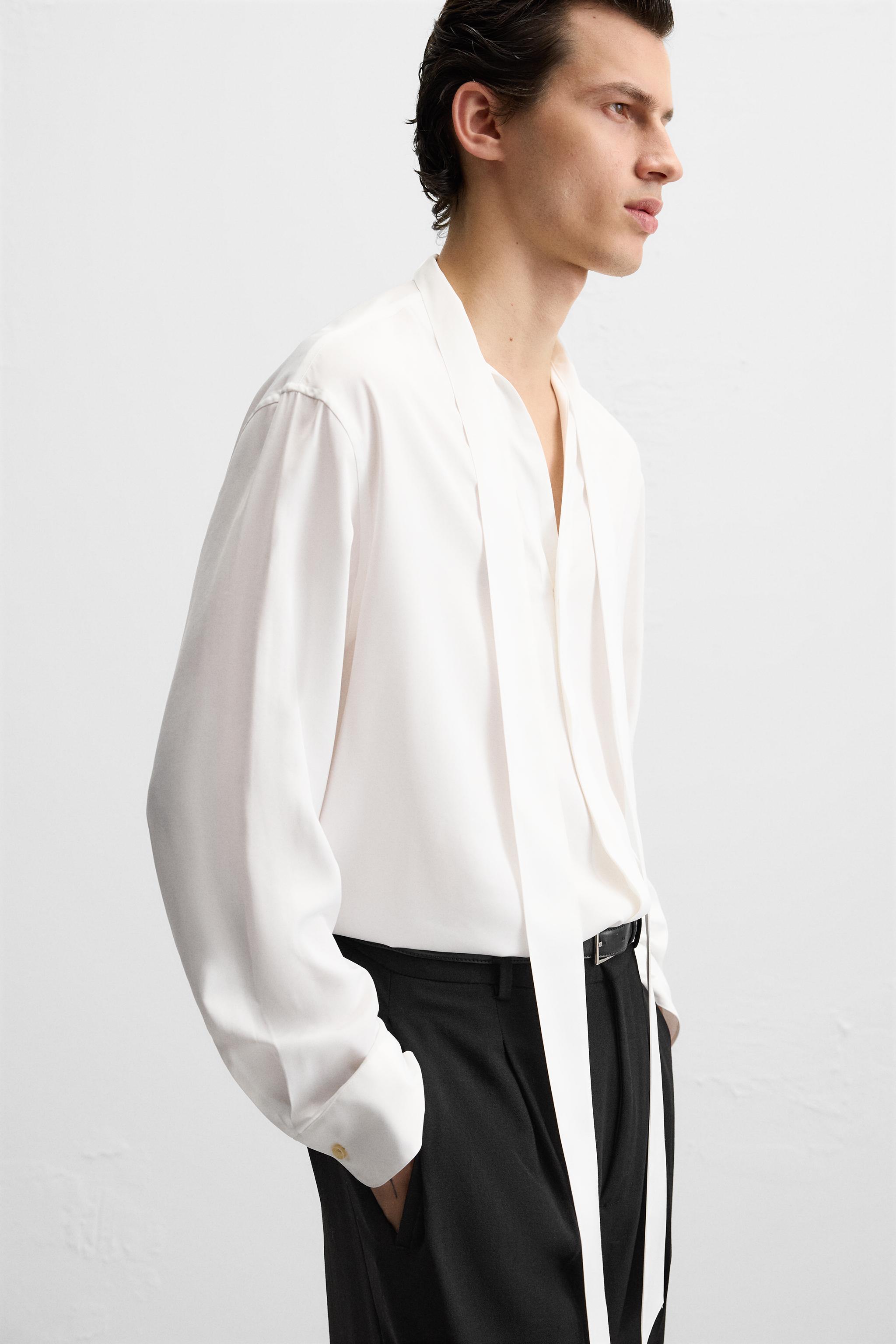 CHEMISE FLUIDE À NOEUD