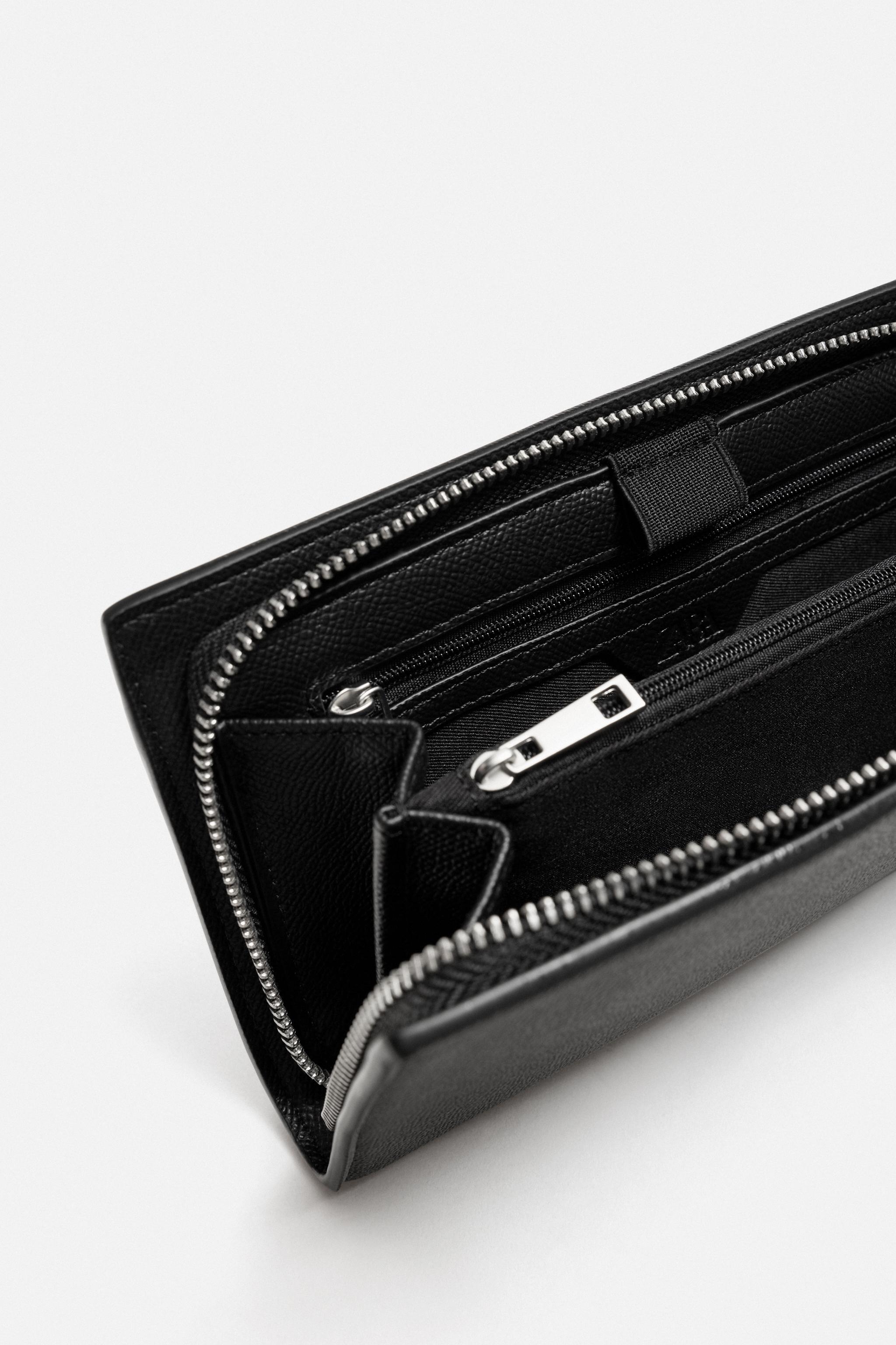 EMBOSSED XL WALLET - Black | ZARA United States