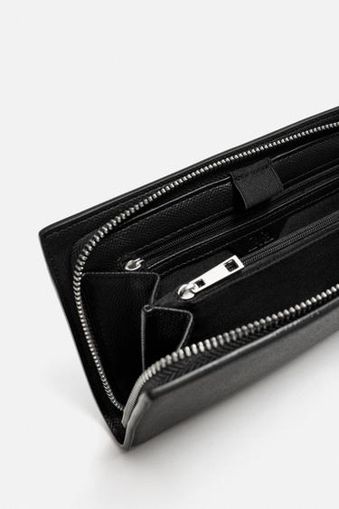 EMBOSSED XL WALLET - Black by Zara - Image 4