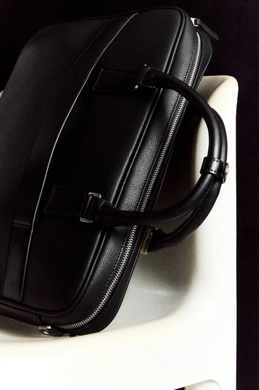 TEXTURED BRIEFCASE - Black by Zara