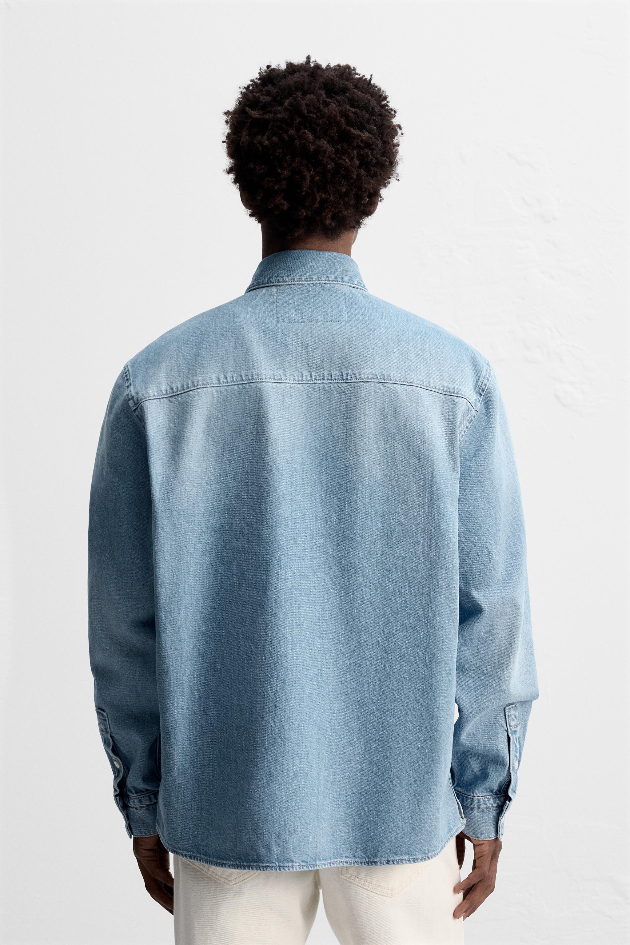 DENIM SHIRT WITH POCKETS - Blue | ZARA United States