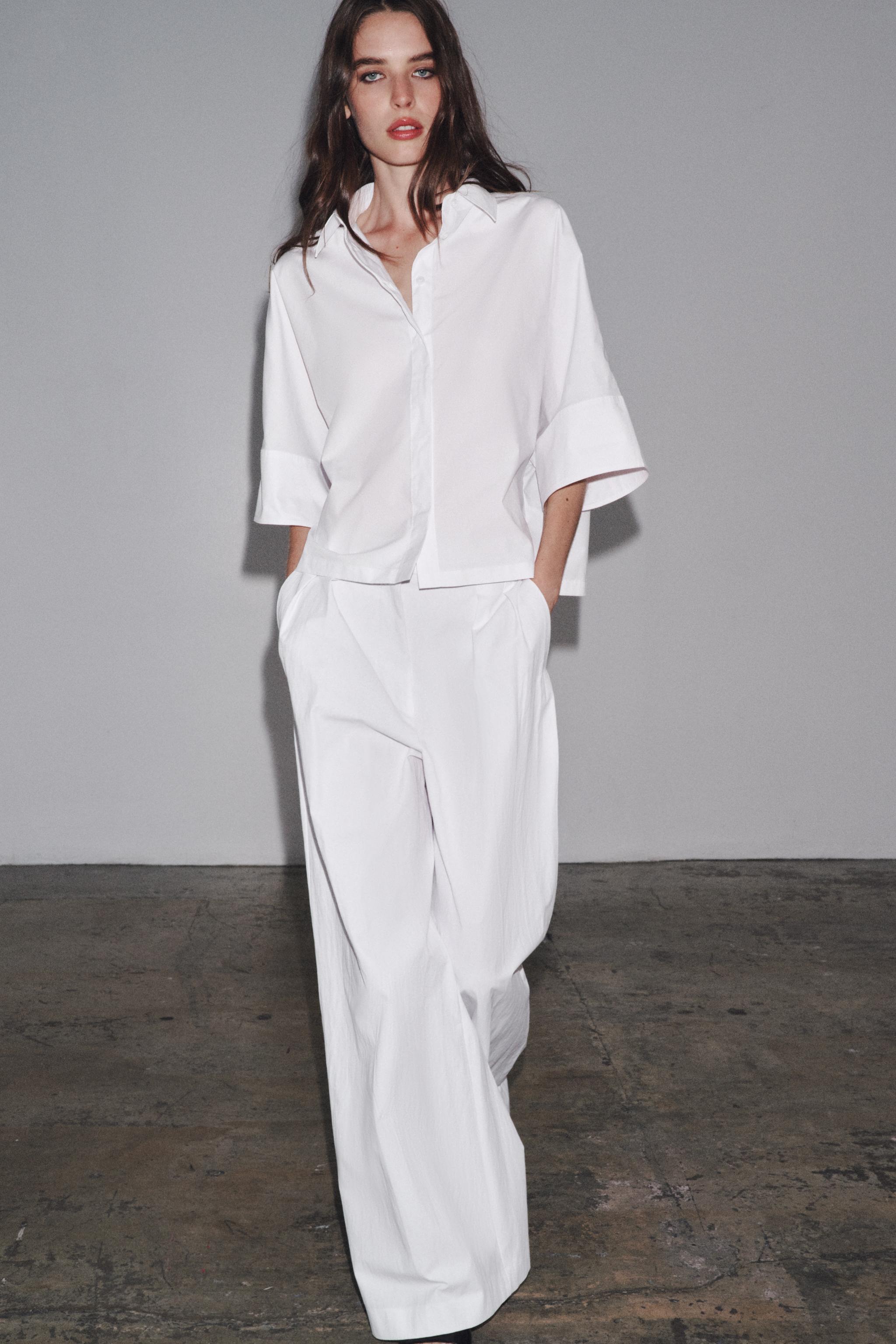 ワンピース Off-White Oversized Poplin Shirt OVERSIZED POPLIN MINI SHIRT DRESS - WHITE | COS