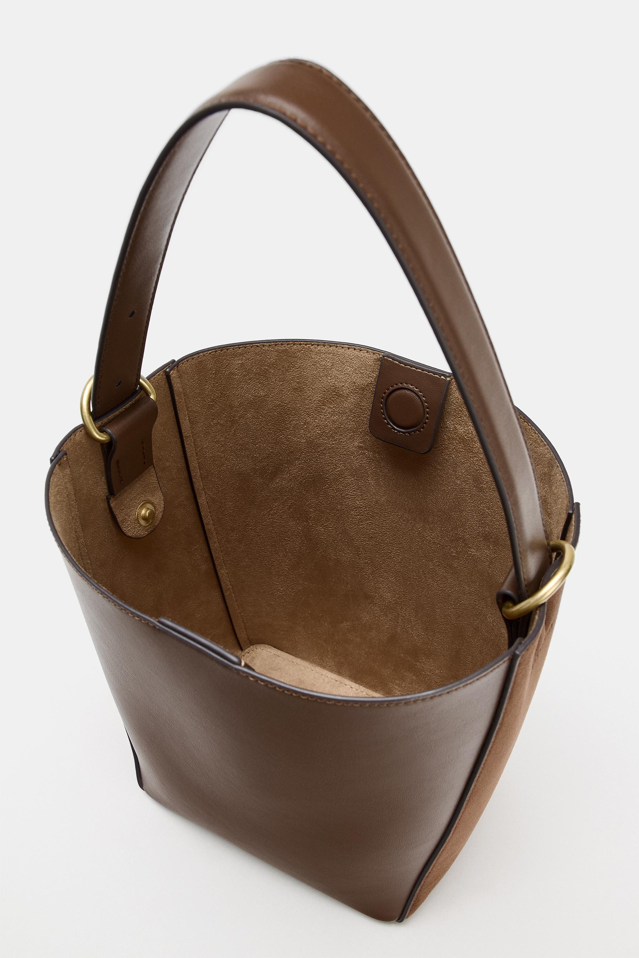 COMBINED BUCKET BAG - Brown | ZARA South Africa