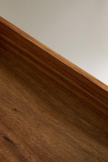 ACACIA WOOD TRAY WITH HANDLES - Brown by Zara - Image 4