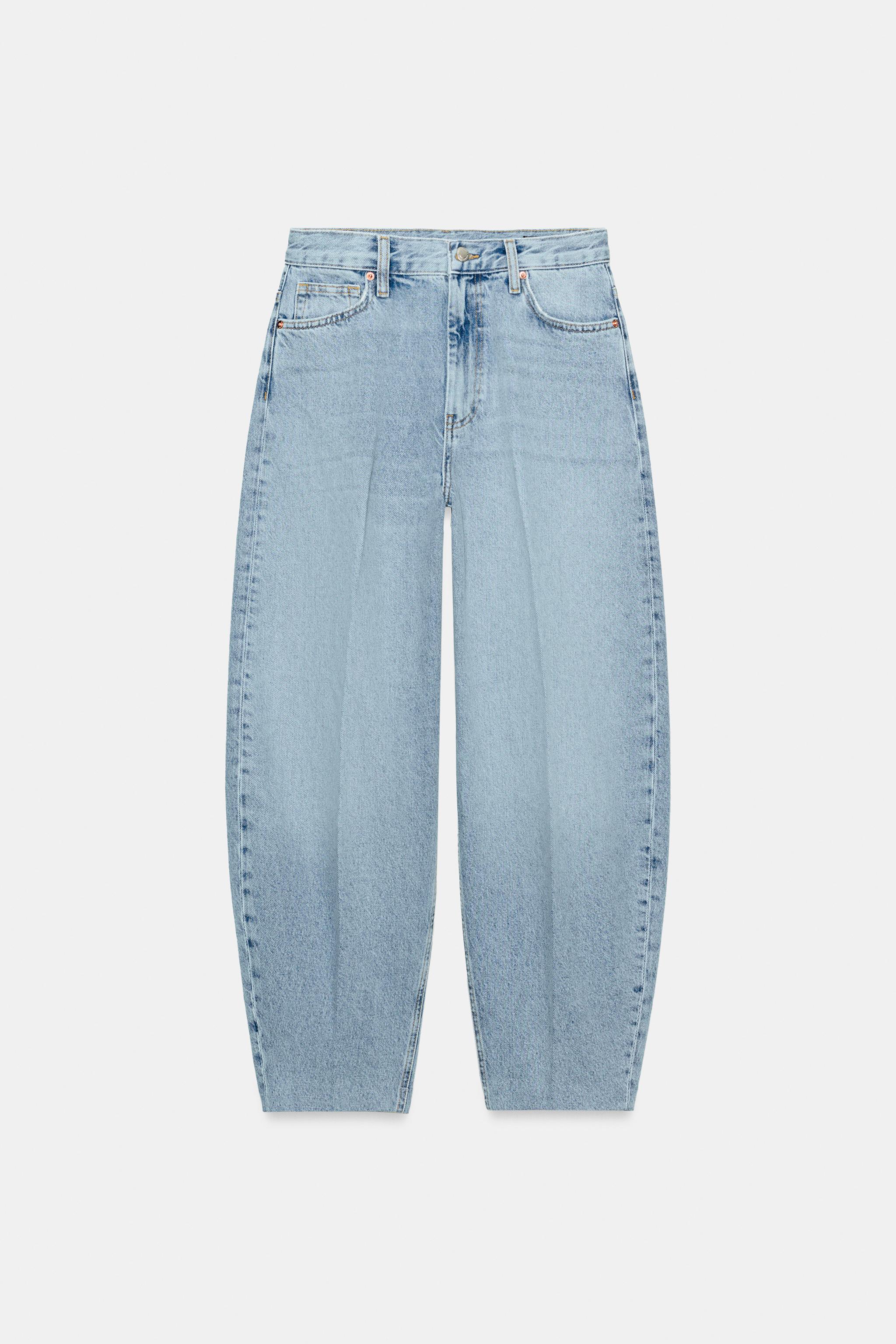 Zara ZW COLLECTION YÜKSEK BEL TAPERED JEAN görsel 7