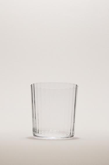 Zara GLASS TUMBLER WITH LINE DESIGN - 990