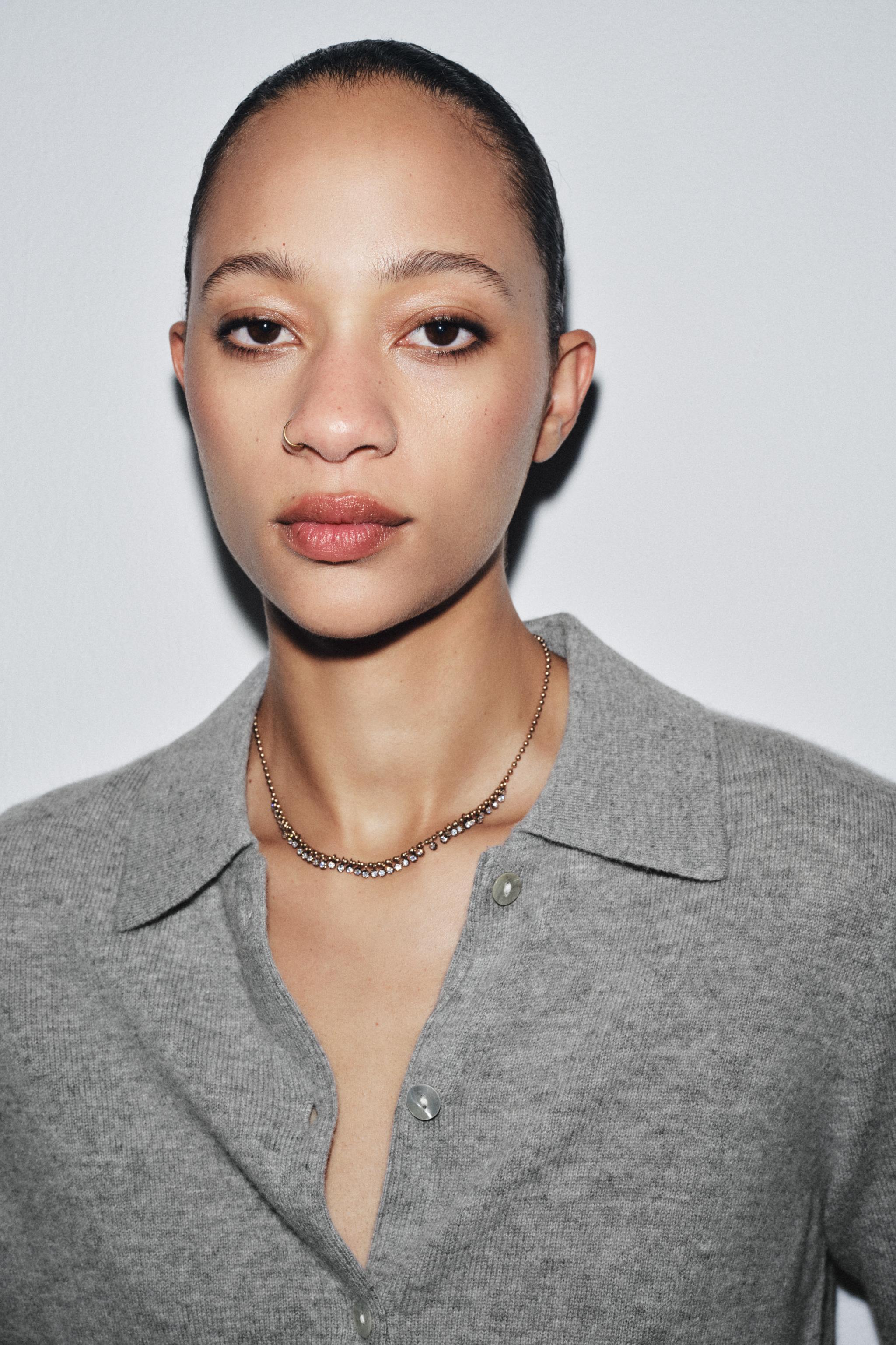 JEWEL BEAD NECKLACE - Pink gold | ZARA United States