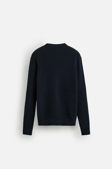 JERSEY REGULAR FIT STRUCTURÉ - Bleu marine de Zara - Image 7