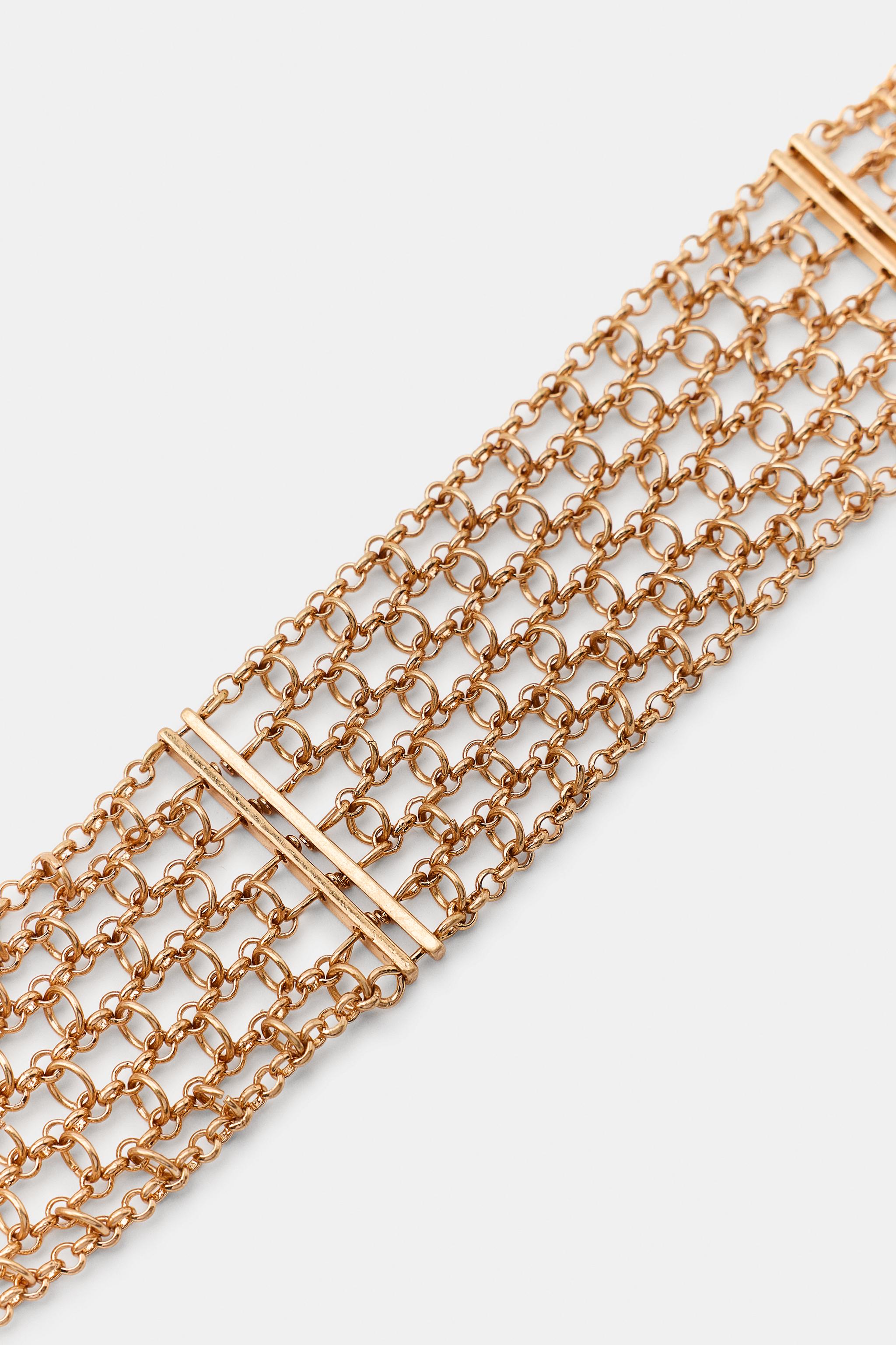 Женские аксессуары Zara PACK OF 2 CHOKER CHAIN NECKLACES — фото 5