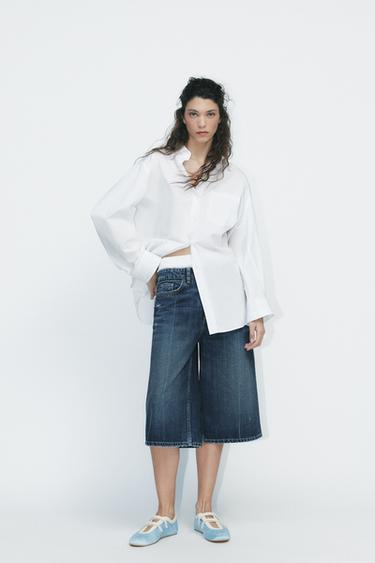 OVERSIZED POPLIN SHIRT - White by Zara