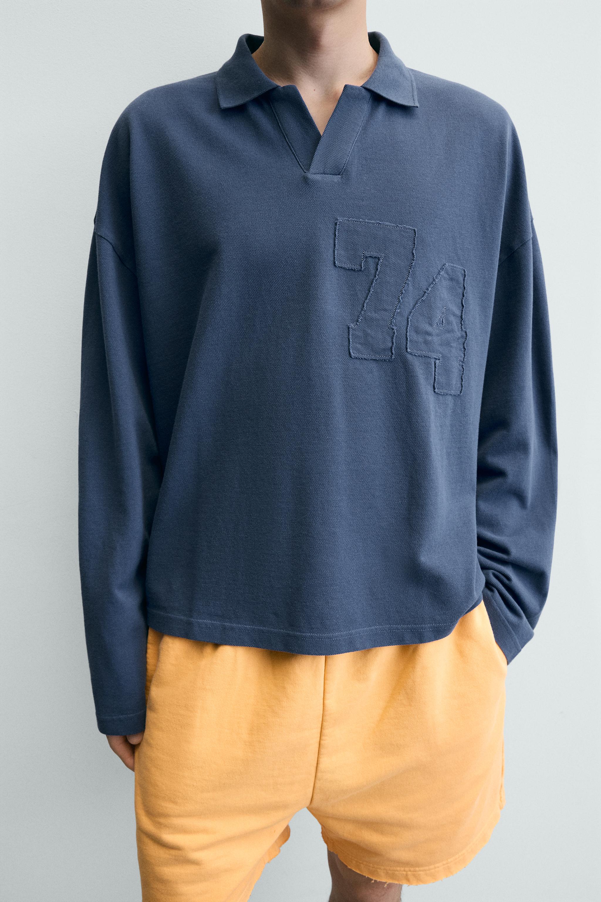 RELAXED FIT NUMBER PATCH PIQUÉ POLO