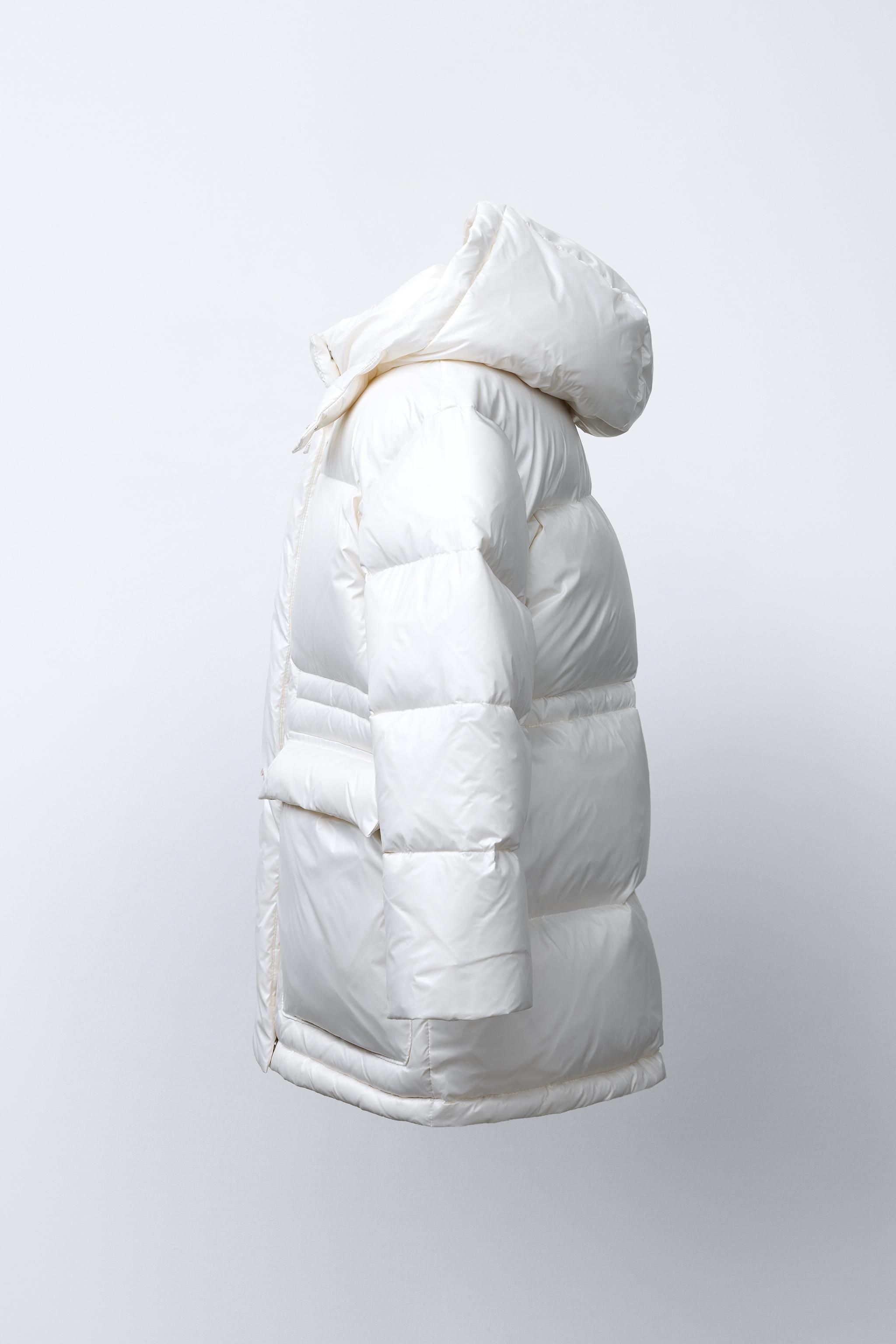 WATER REPELLENT FEATHER AND DOWN JACKET - Ecru | ZARA United States