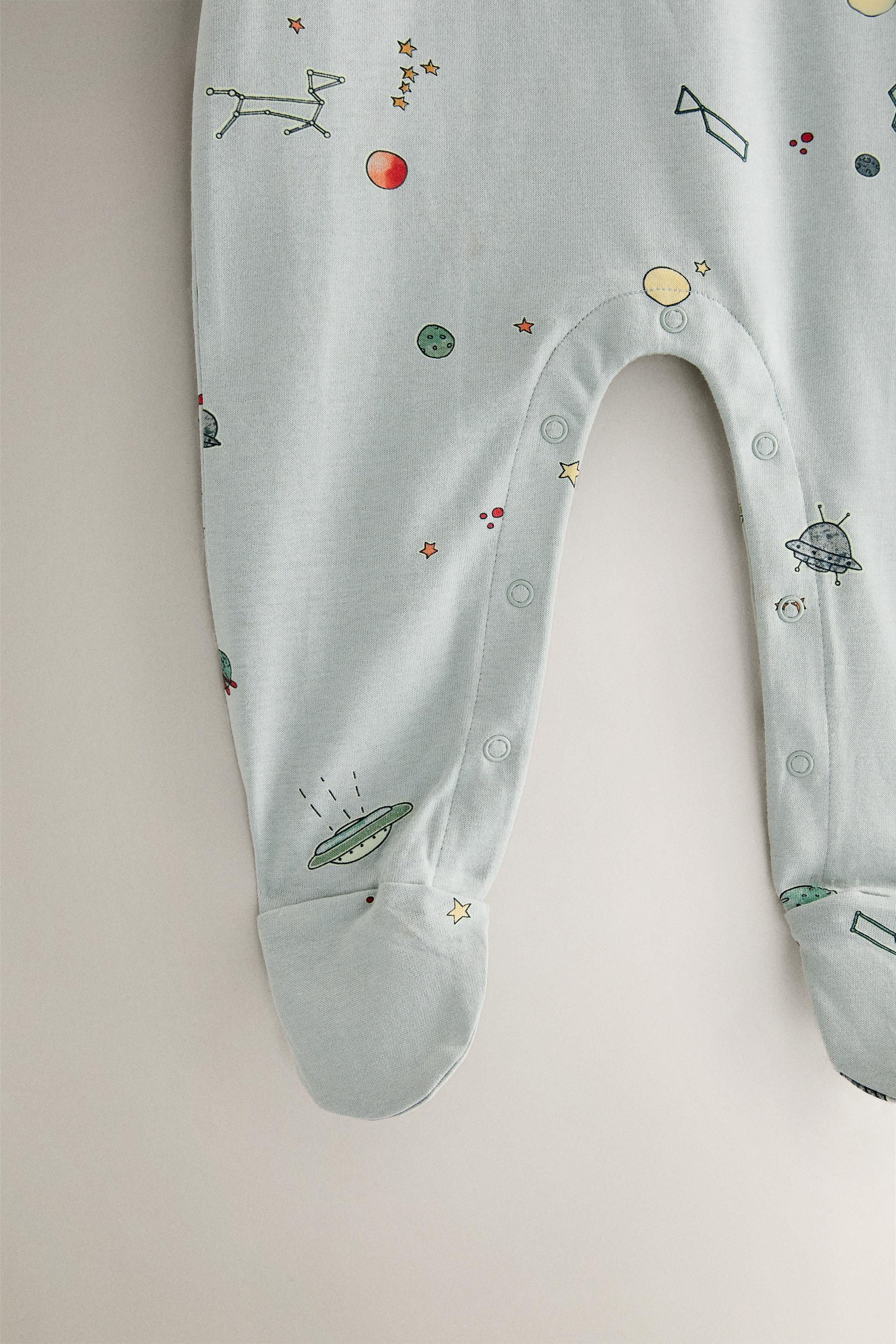ベビー コットン スペース ロンパース - ライトブルー | ZARA Japan / 日本
