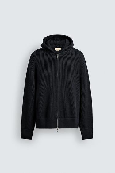LIMITED EDITION HOODED CARDIGAN - Navy blue by Zara