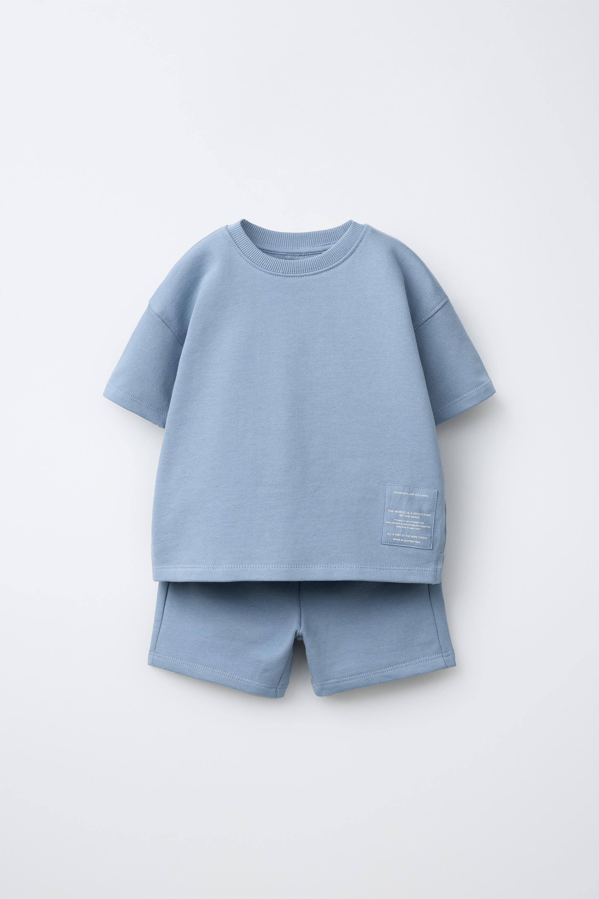 ENSEMBLE JOGGING T-SHIRT ET BERMUDA À ÉTIQUETTE