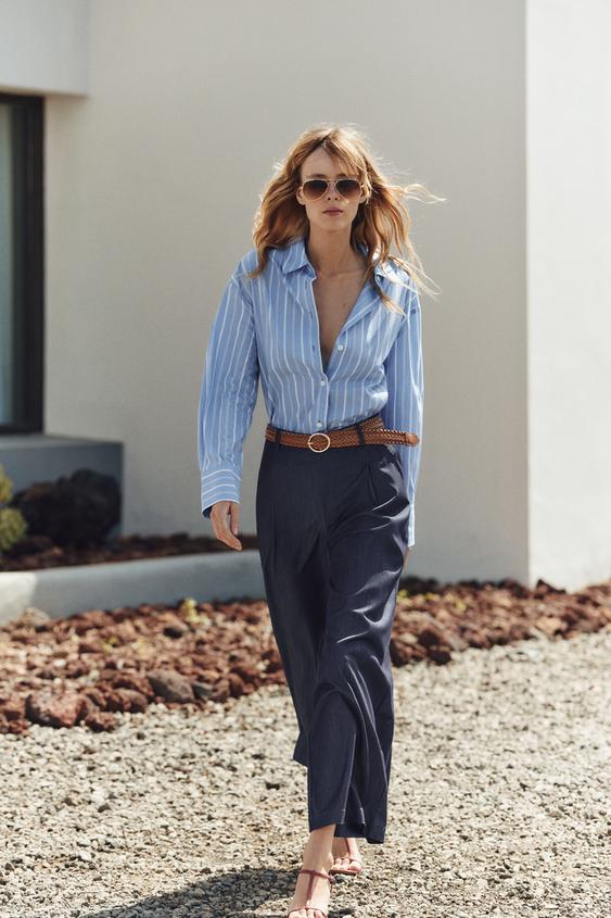 Camisas Blusones Con Correa De Moda Mujer Blusones Con CinturÃ³n