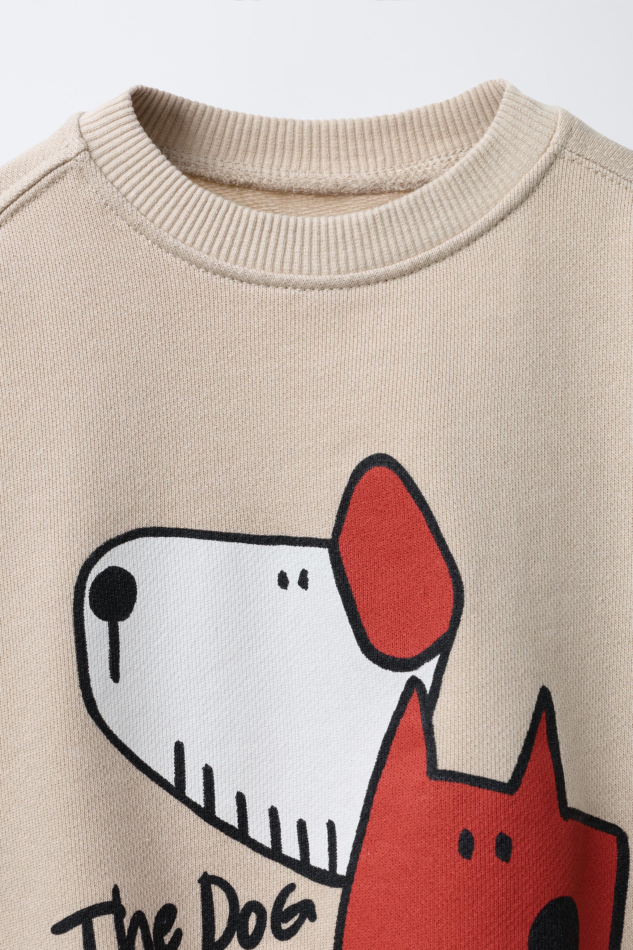 Dunst ♥ UNISEX DRAWING PUPPY SWEATSHIRT /追跡付 던스트 - Dunst