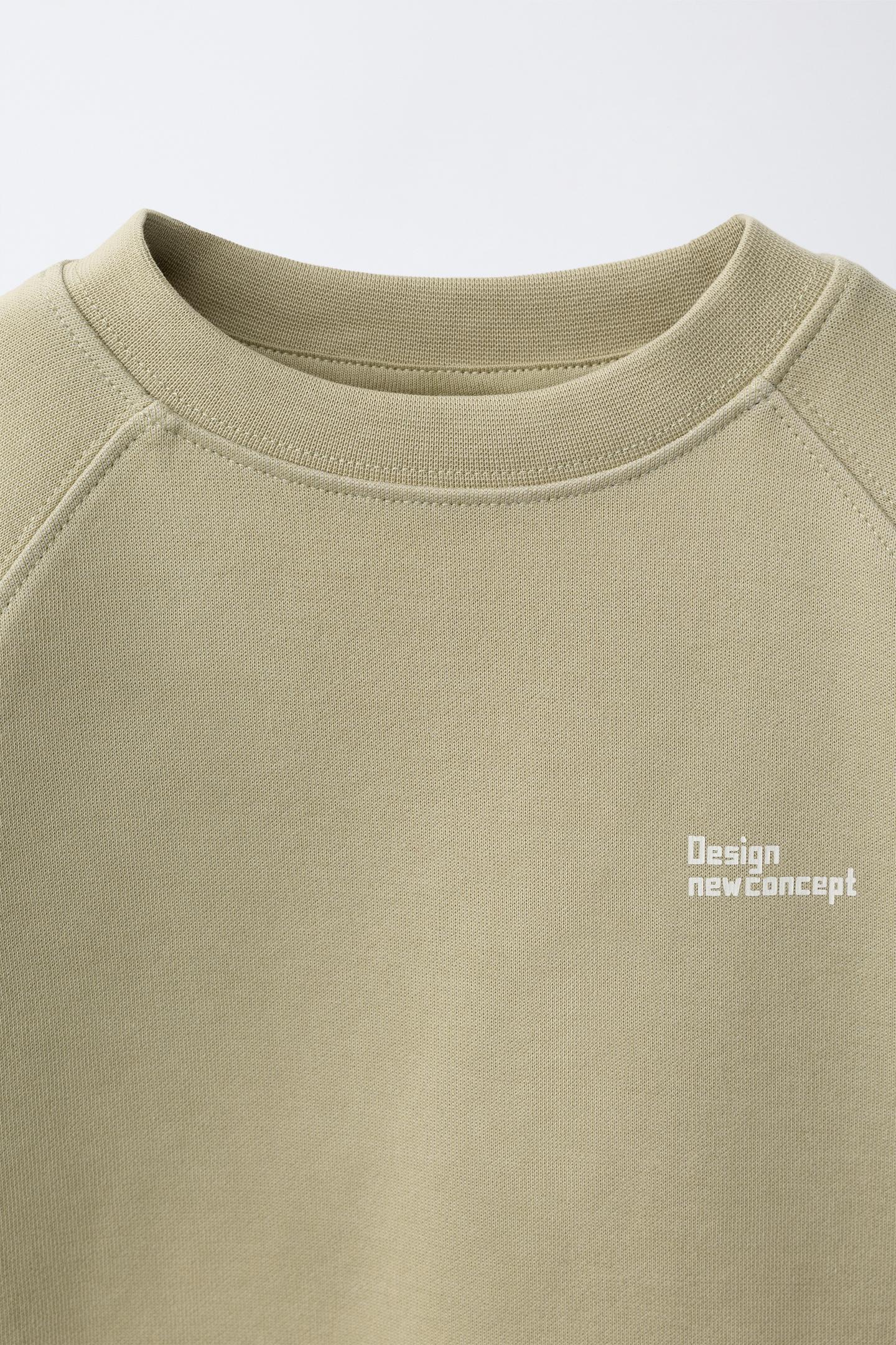 Детские комплекты Zara Interlock T-SHIRT and Shorts Jogging Set, цвет: Светлый хаки — фото 4