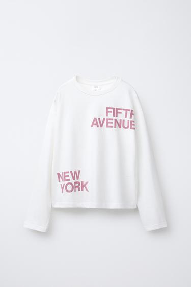 CAMISETA ESTAMPADA TEXTO - Blanco roto de Zara - Imagen 0