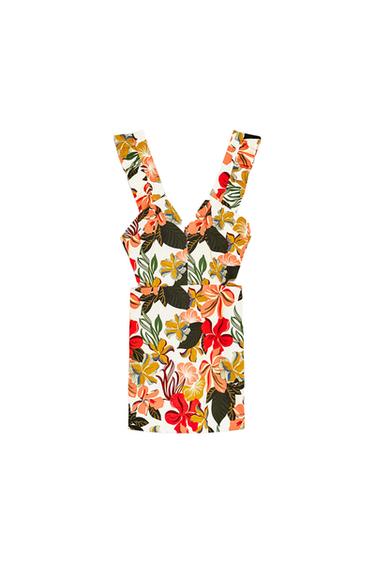 PRINTED STRAPPY JUMPSUIT DRESS