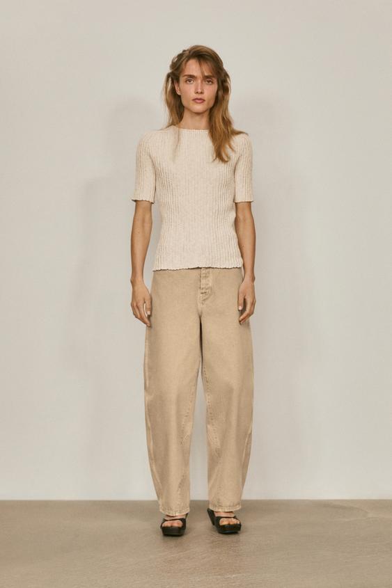 Linen blend textured knit sweater - LIMITED EDITION from Zara - $180