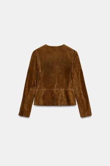 VESTE 100 % CUIR - whisky de Zara - Image 7